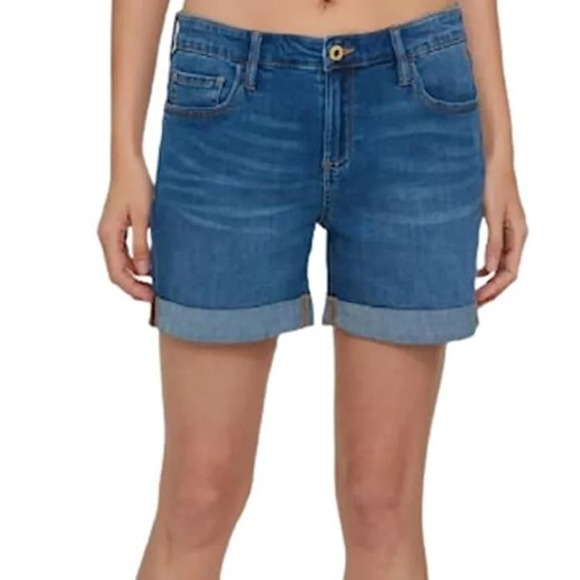 Tommy Hilfiger Dark Wash Denim Jean Shorts Size Women's 2 - Picture 1 of 9